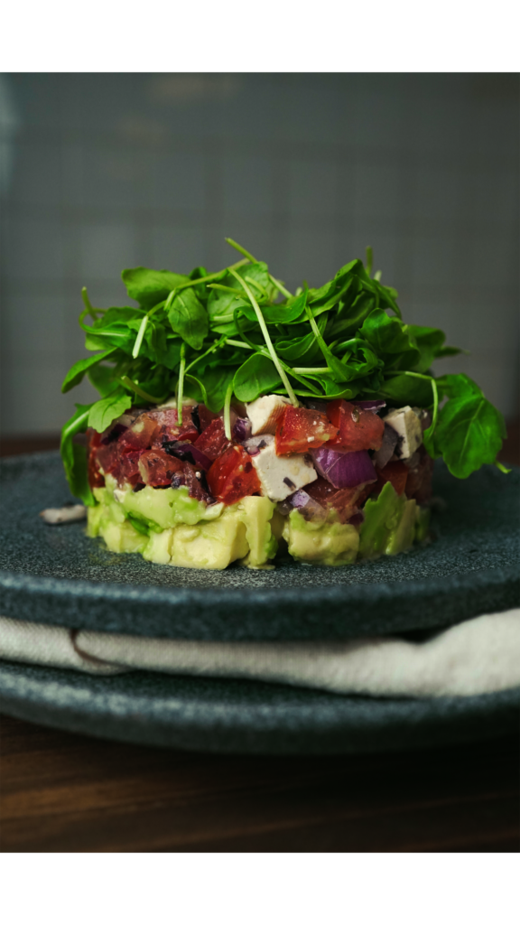 tartar de tomate y aguacate